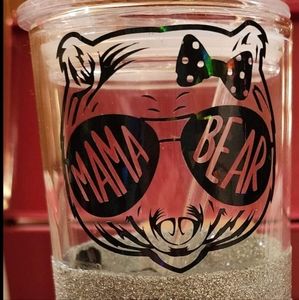 Glitter 20oz straight glass